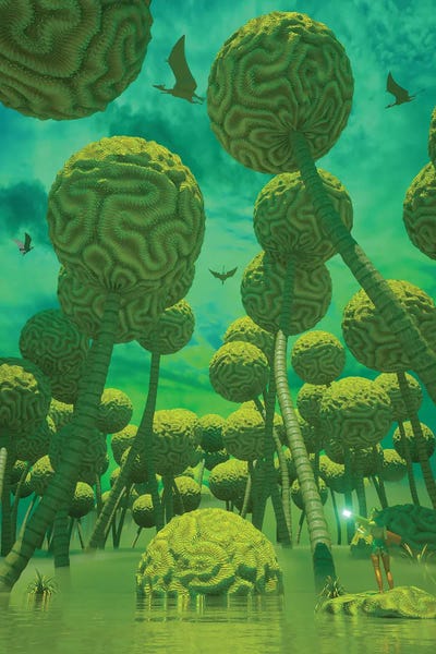Sci-Fi Planets: The Coral Forest by Evan Rhodes