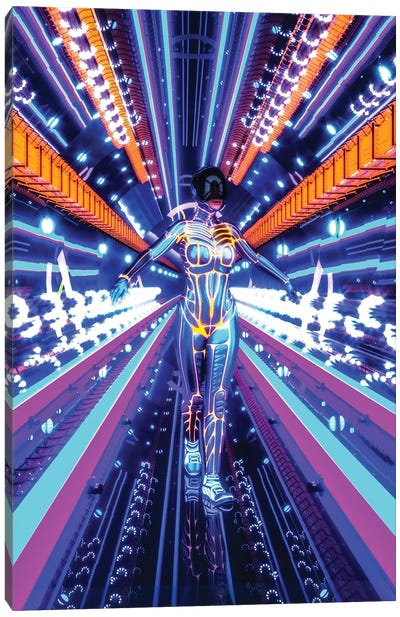 Ultraviolet Canvas Art Print - Cyberpunk Art