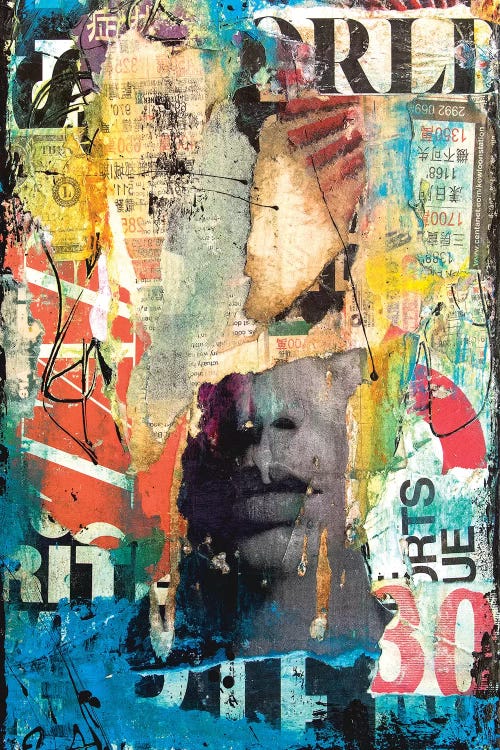 Collage Head by Erin Ashley wall art