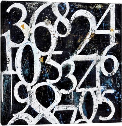 Numbers Canvas Art Print - Brutalism