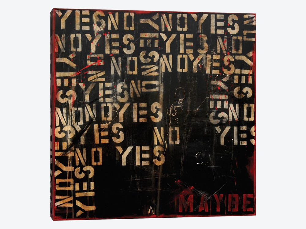 Yes, No, Maybe? 1-piece Canvas Wall Art