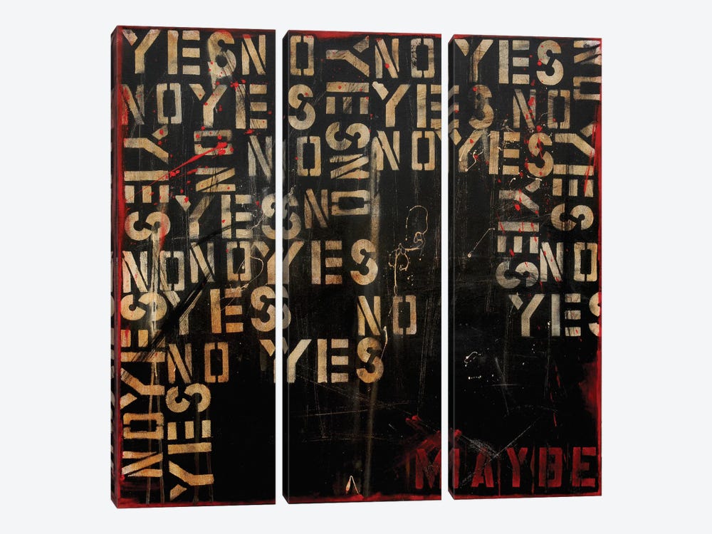 Yes, No, Maybe? by Erin Ashley 3-piece Canvas Artwork