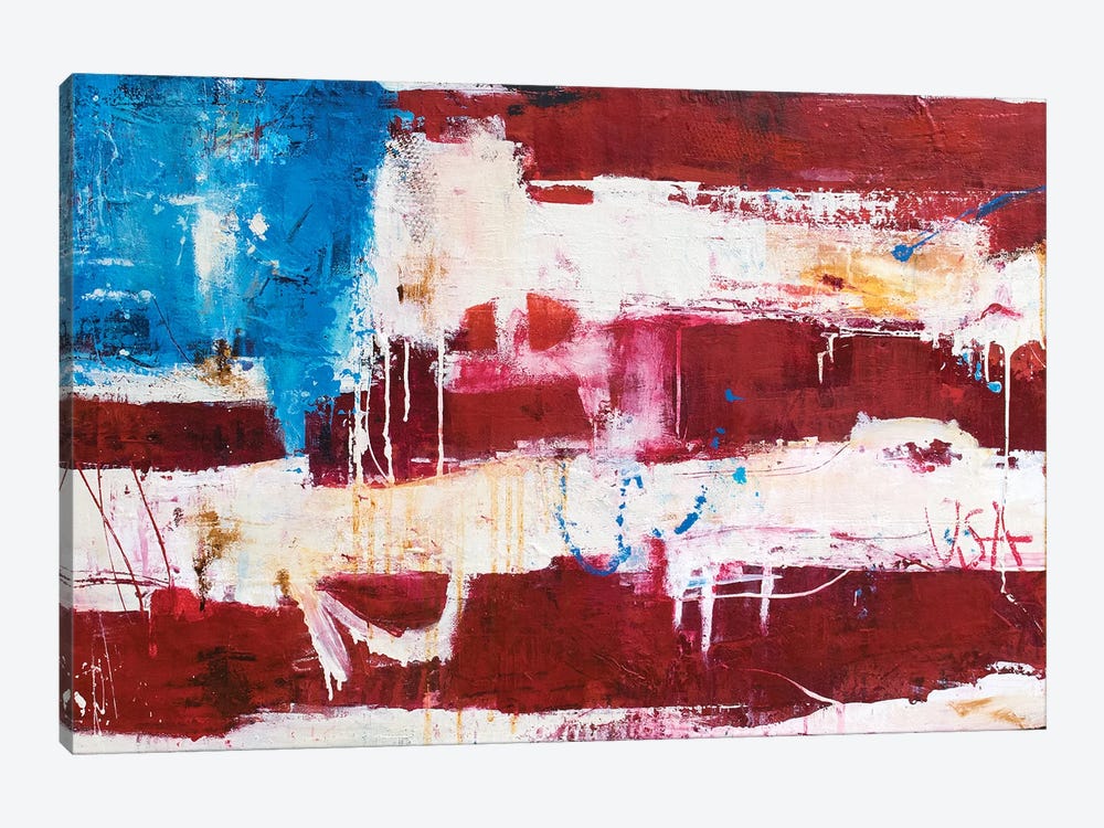 Abstract Flag by Erin Ashley 1-piece Canvas Art Print