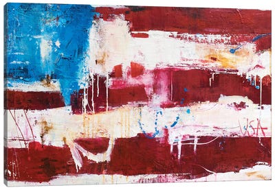 Abstract Flag Canvas Art Print - Independence Day Art