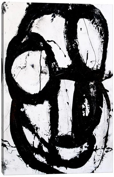 Ace Of Spades III Canvas Art Print - Black & White Abstract Art