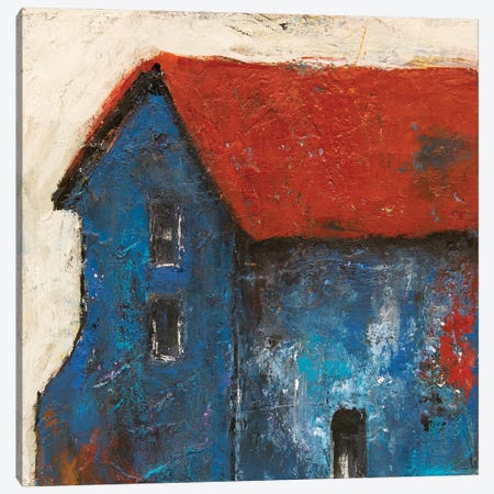 Blue Barn Canvas Print #ERI273} by Erin Ashley Canvas Art Print
