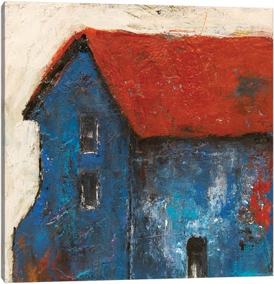 Blue Barn Canvas Art Print - Erin Ashley