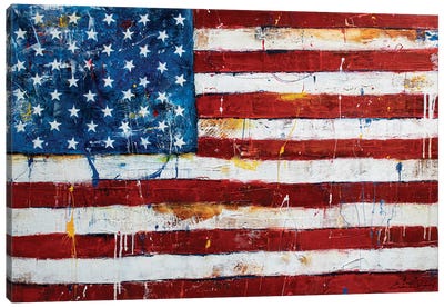 American Flag Canvas Art Print - Erin Ashley