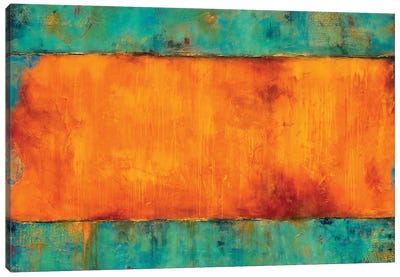 Journey's Moods Canvas Art Print - Teal Abstract Art