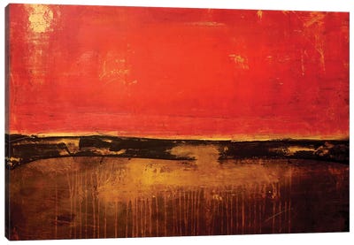 Shanghai Red Canvas Art Print - Effortless Earth Tone Abstracts