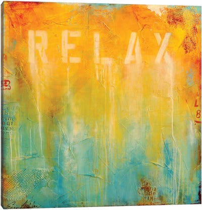 Just Relax Canvas Art Print - Yoga Art