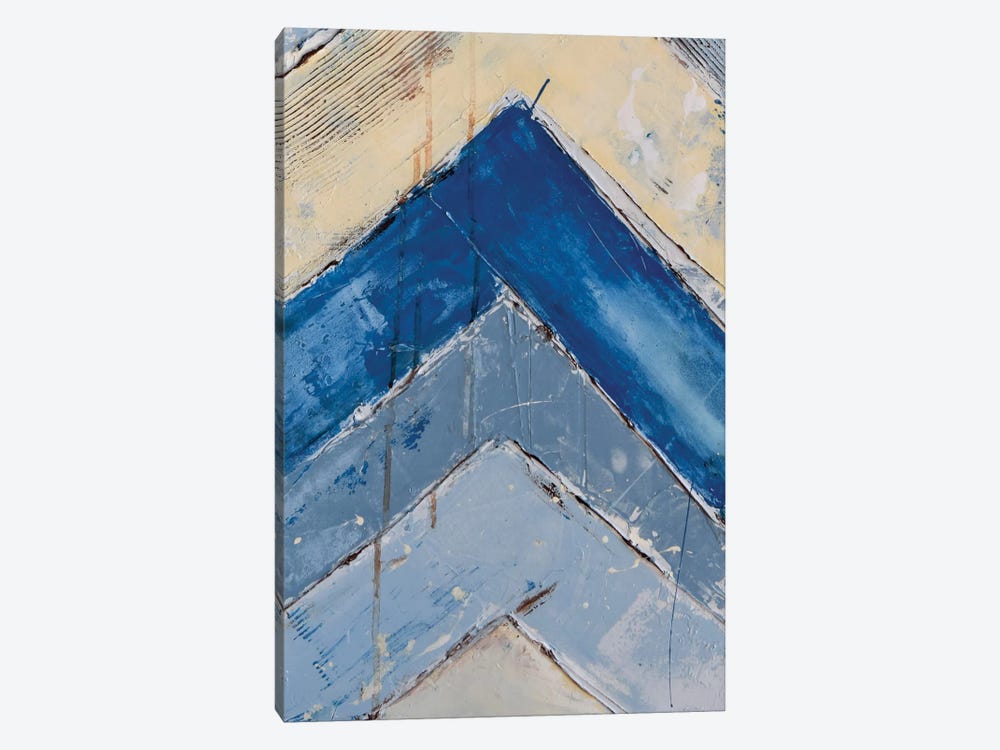 Blue Zag II by Erin Ashley 1-piece Canvas Wall Art