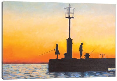 Fisherfolk Canvas Art Print - Evgeniya Roslik