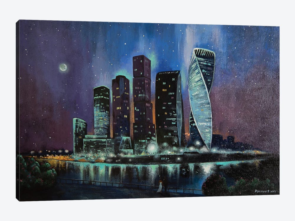 Night City by Evgeniya Roslik 1-piece Canvas Artwork