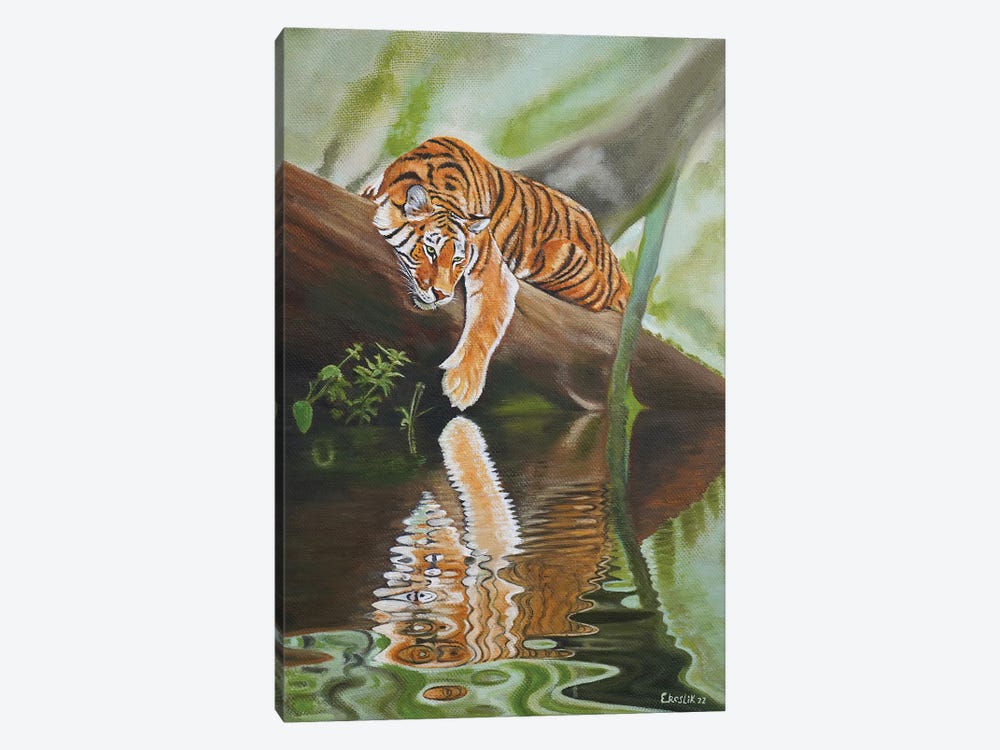 Tiger by Evgeniya Roslik 1-piece Canvas Art