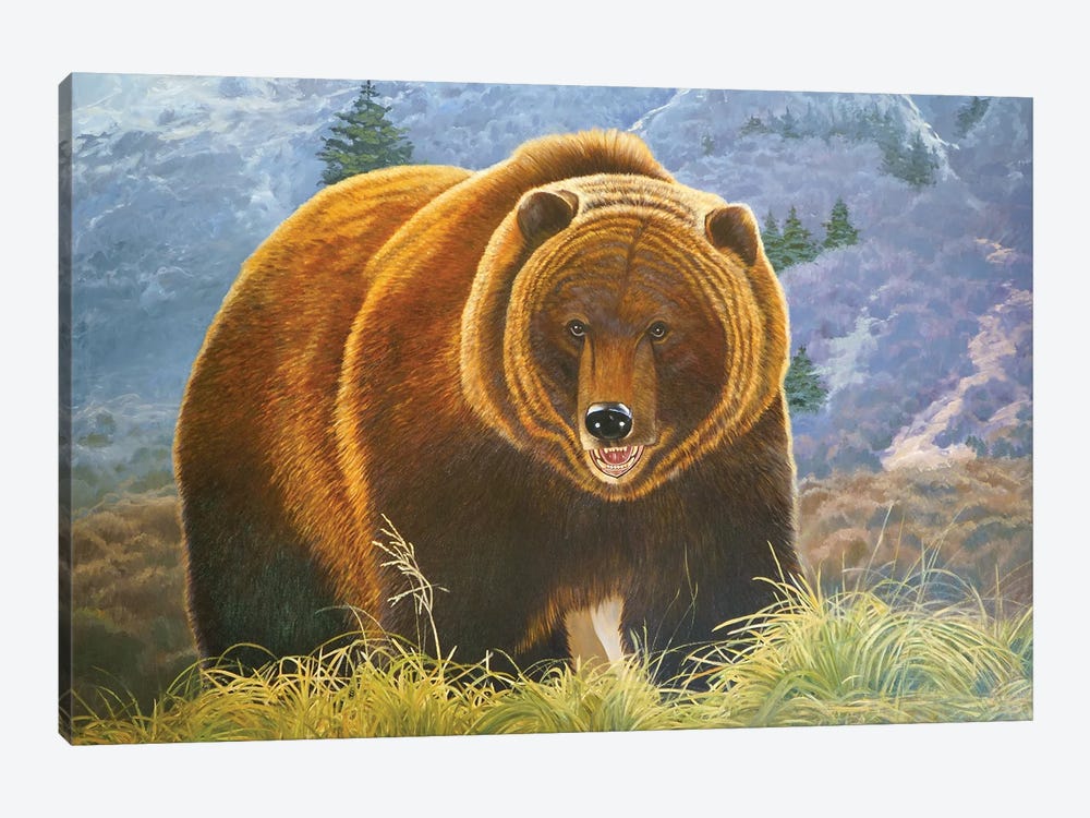 Brown Bear by Evgeniya Roslik 1-piece Canvas Wall Art
