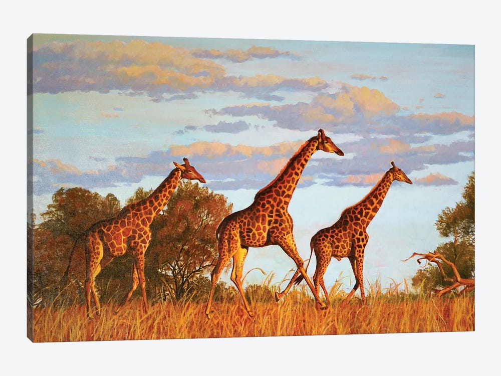 Giraffes by Evgeniya Roslik 1-piece Canvas Art Print