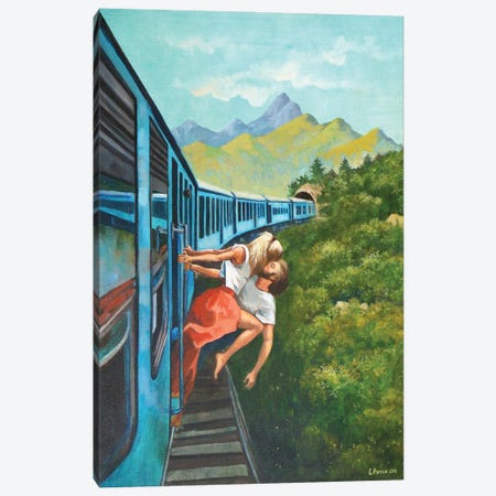 Love Train Canvas Print #ERL48} by Evgeniya Roslik Canvas Print