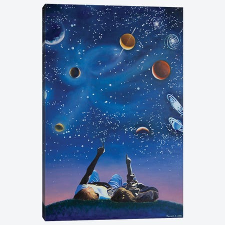 Starry Sky Canvas Print #ERL5} by Evgeniya Roslik Canvas Art