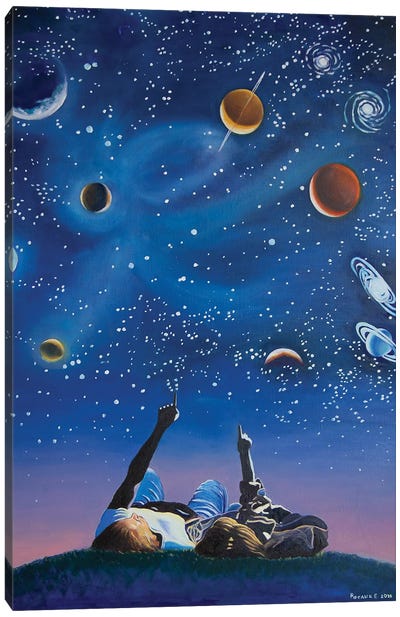 Starry Sky Canvas Art Print - Solar System Art