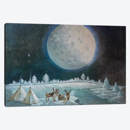 Moon II Canvas Print #ERL63} by Evgeniya Roslik Canvas Art Print
