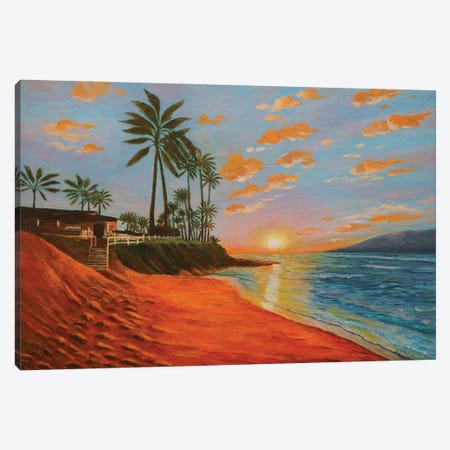 Sunset In The Dominican Republic I Canvas Print #ERL64} by Evgeniya Roslik Canvas Artwork