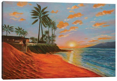 Sunset In The Dominican Republic I Canvas Art Print - Evgeniya Roslik