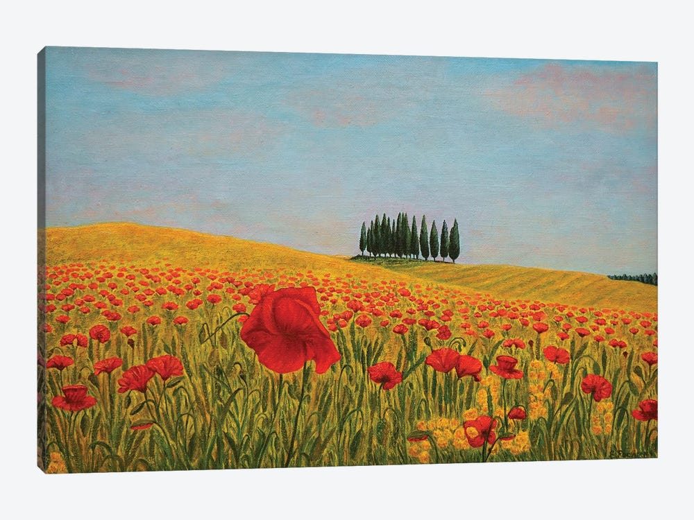 Red Poppy I by Evgeniya Roslik 1-piece Canvas Art Print