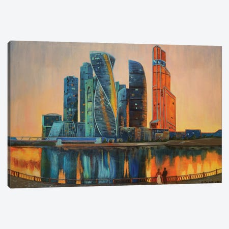 Moscow City I Canvas Print #ERL77} by Evgeniya Roslik Canvas Art Print