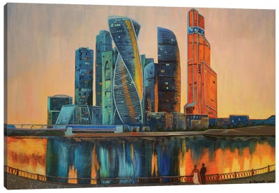 Moscow City I Canvas Art Print - Evgeniya Roslik