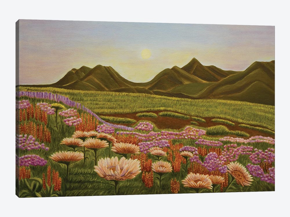 Martian Flowers I by Evgeniya Roslik 1-piece Canvas Artwork