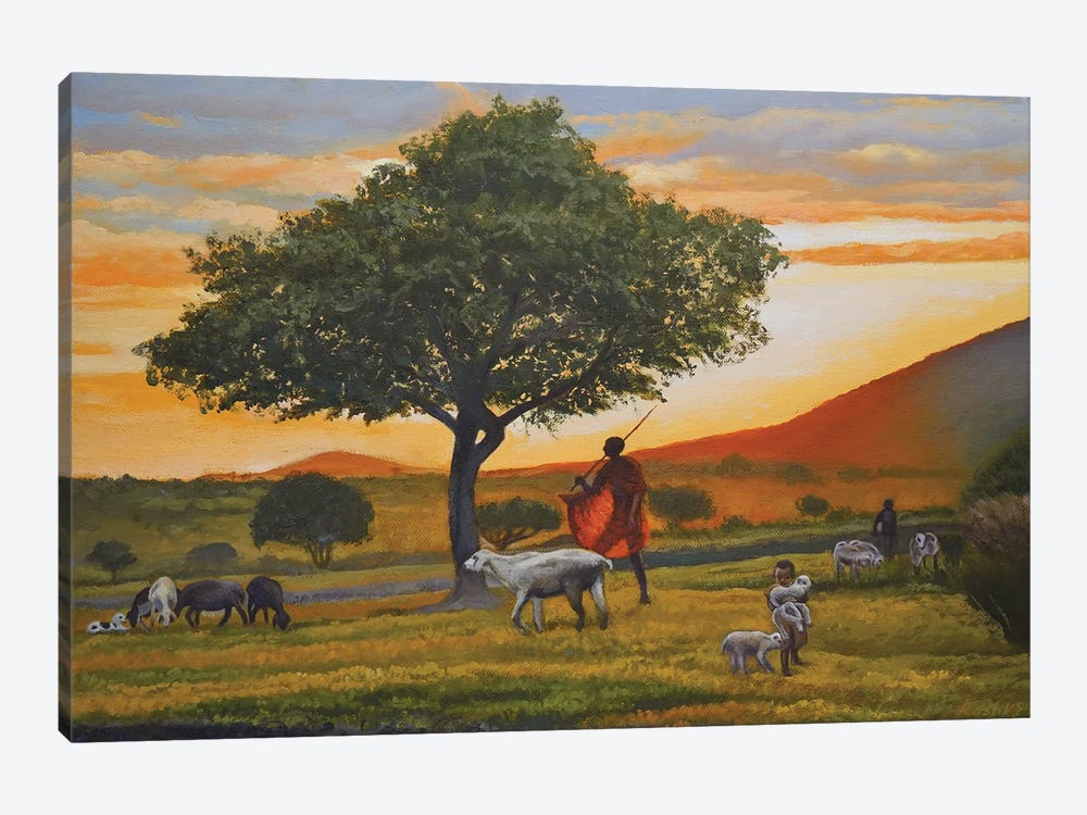 Shepherds by Evgeniya Roslik 1-piece Art Print