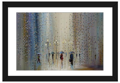 Under A Rainy Sky Paper Art Print - Abstract Art