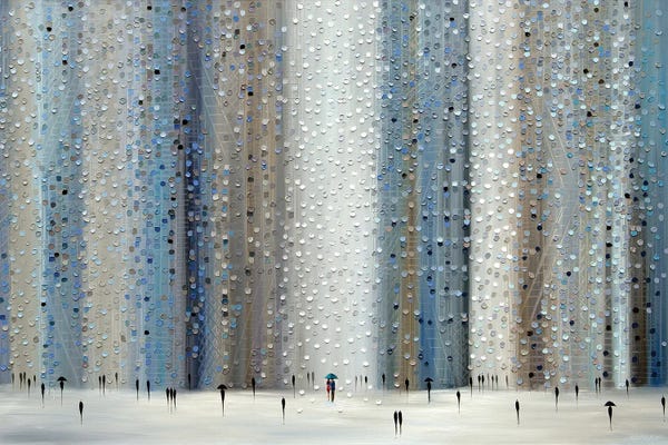 Large Modern Art - Canvas Prints: Love Rain by Ekaterina Ermilkina