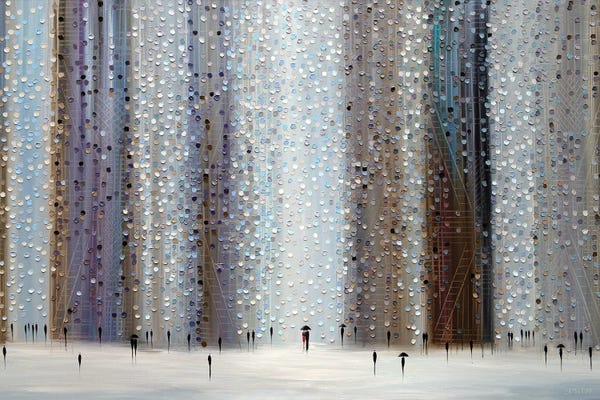 Large Modern Art - Canvas Prints: Shadows Of The Rain by Ekaterina Ermilkina