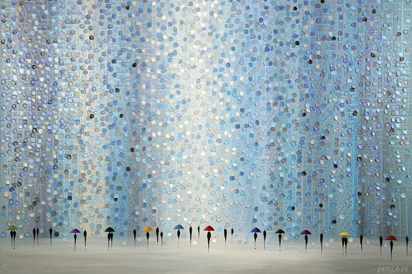 Big Prints & Large Wall Art - Canvas Prints: Little Umbrellas by Ekaterina Ermilkina