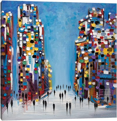 City Today Canvas Art Print - Strolls in the City