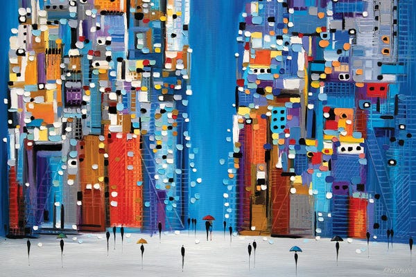 Streets: Night Square by Ekaterina Ermilkina