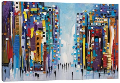 City Scene Canvas Art Print - Ekaterina Ermilkina