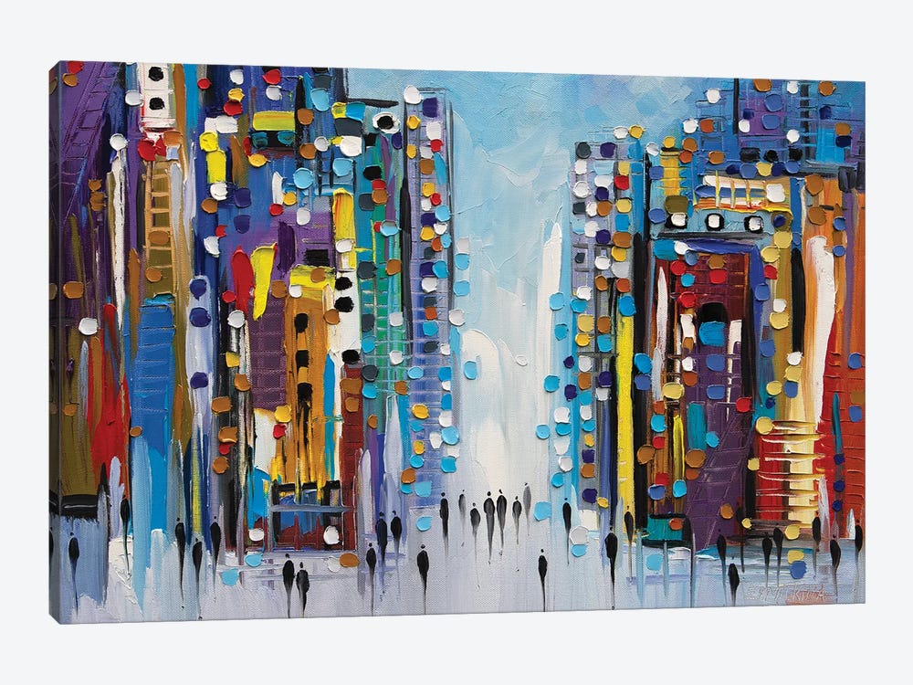 City Scene by Ekaterina Ermilkina 1-piece Canvas Art