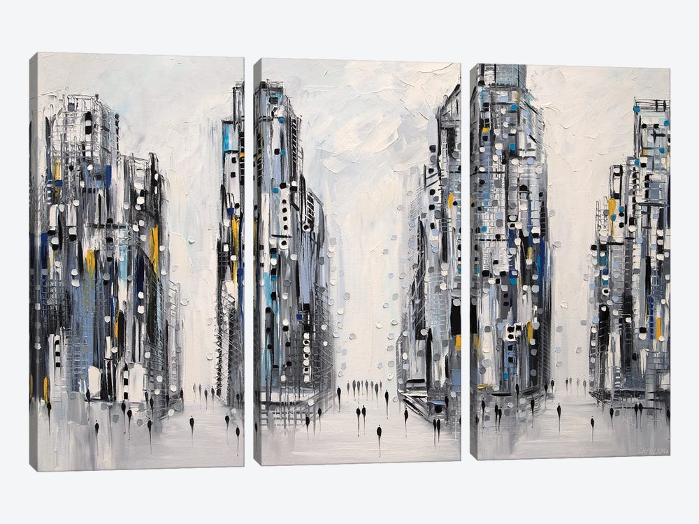 Metropolis by Ekaterina Ermilkina 3-piece Canvas Art Print