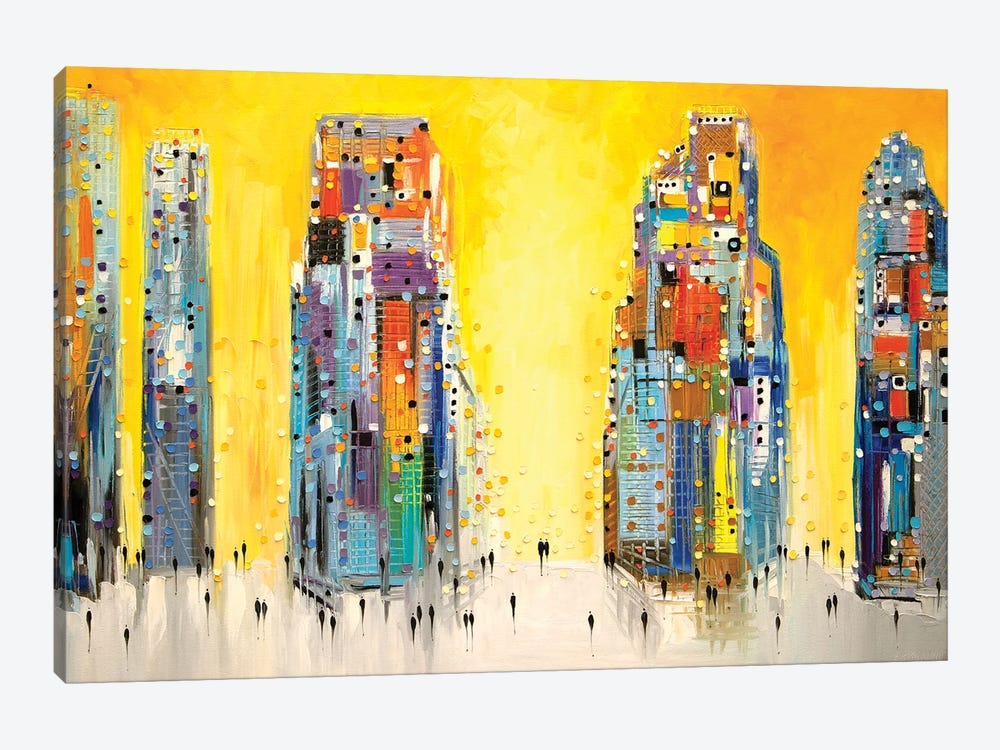 Cosmopolitan City by Ekaterina Ermilkina 1-piece Canvas Print