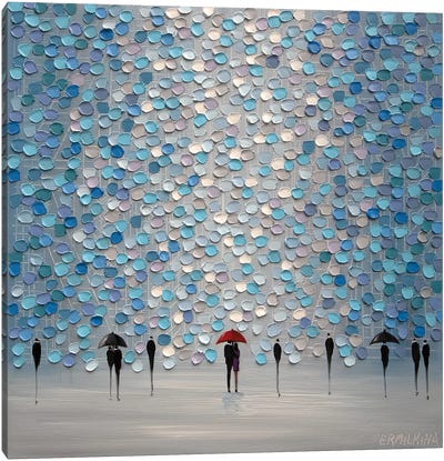 3 Umbrellas Canvas Art Print - Ekaterina Ermilkina