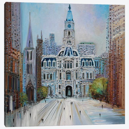 City Hall Philadelphia Canvas Print #ERM19} by Ekaterina Ermilkina Art Print