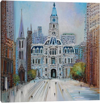 City Hall Philadelphia Canvas Art Print - Dome Art