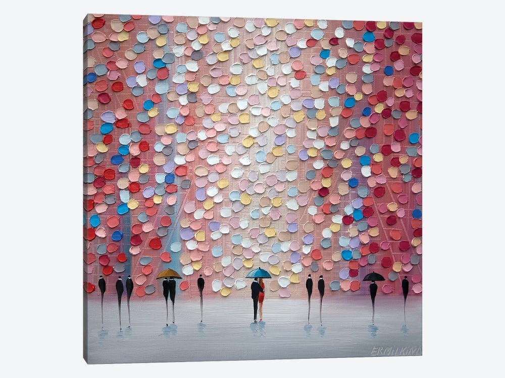 Pink Rain by Ekaterina Ermilkina 1-piece Canvas Art