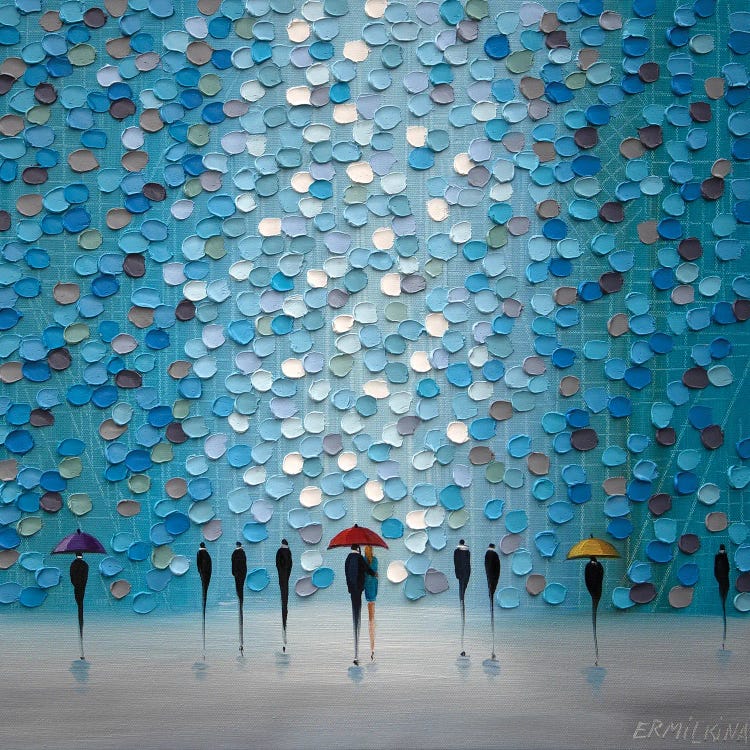 3 Tiny Umbrellas by Ekaterina Ermilkina wall art