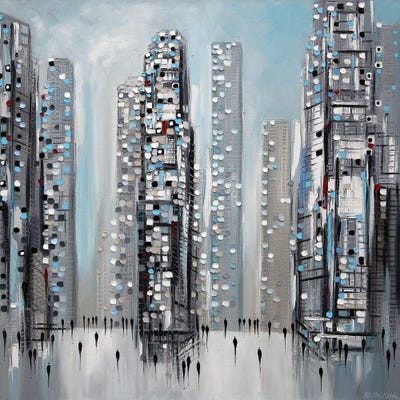 One Day In The City by Ekaterina Ermilkina canvas print