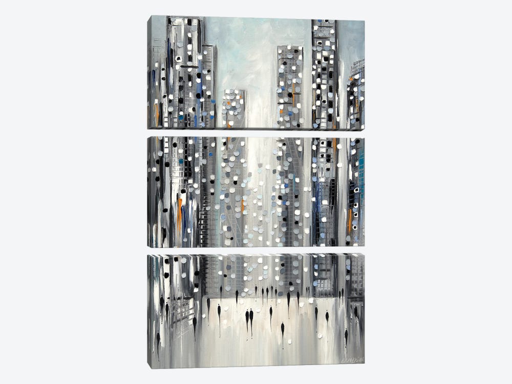 City Reflections by Ekaterina Ermilkina 3-piece Canvas Wall Art