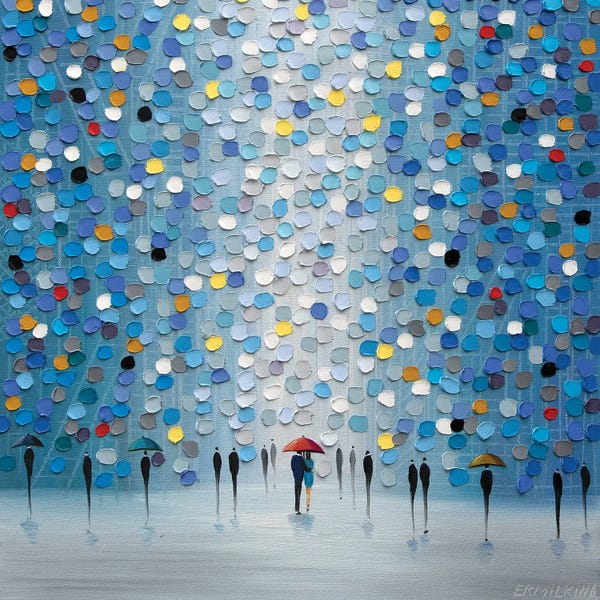 Umbrellas: Blue Heaven by Ekaterina Ermilkina